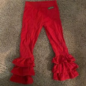 Matilda Jane ruffled red pants